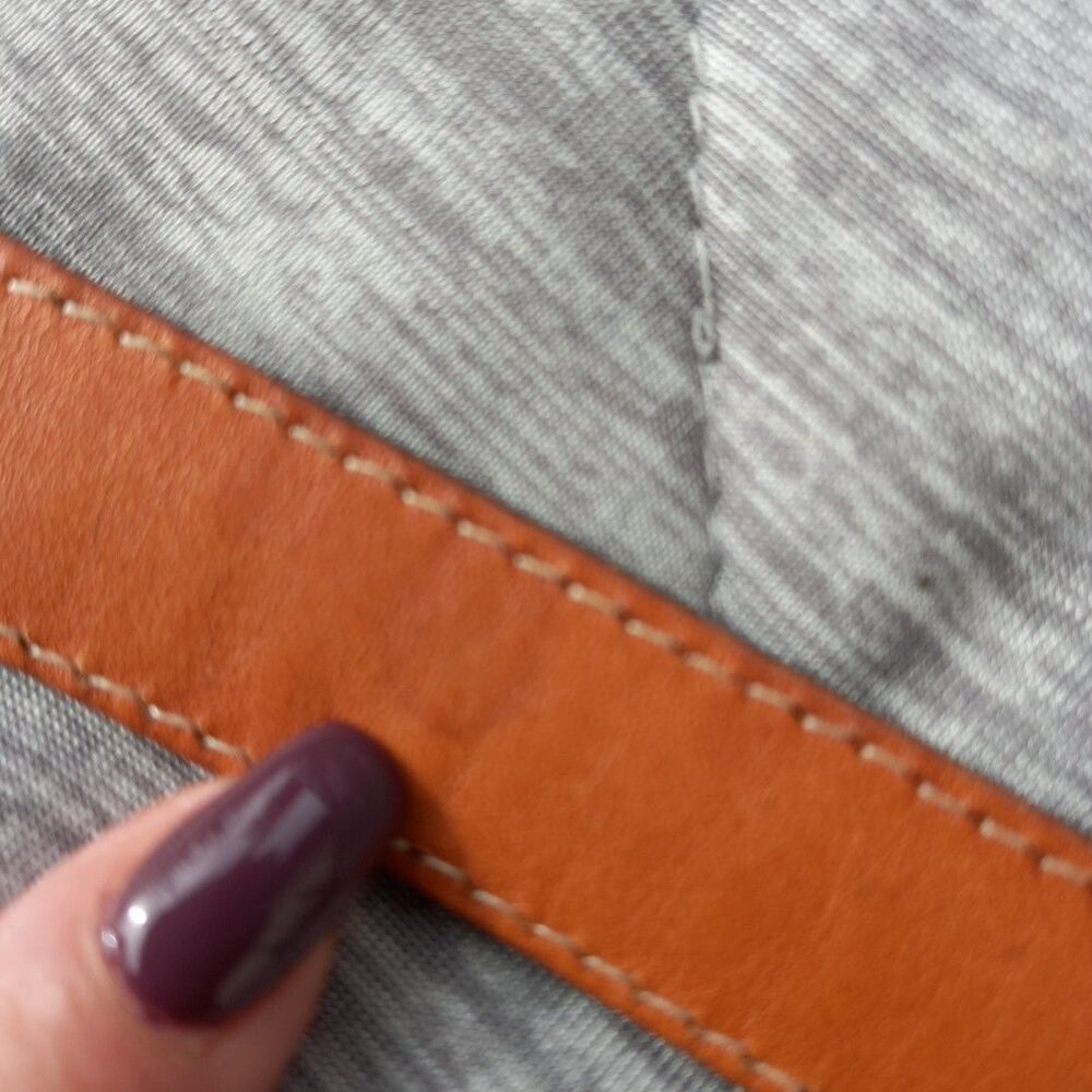 Brighton Black Leather XL belt with lacing, dot conchos & silver-tone buckle - Picture 3 of 8